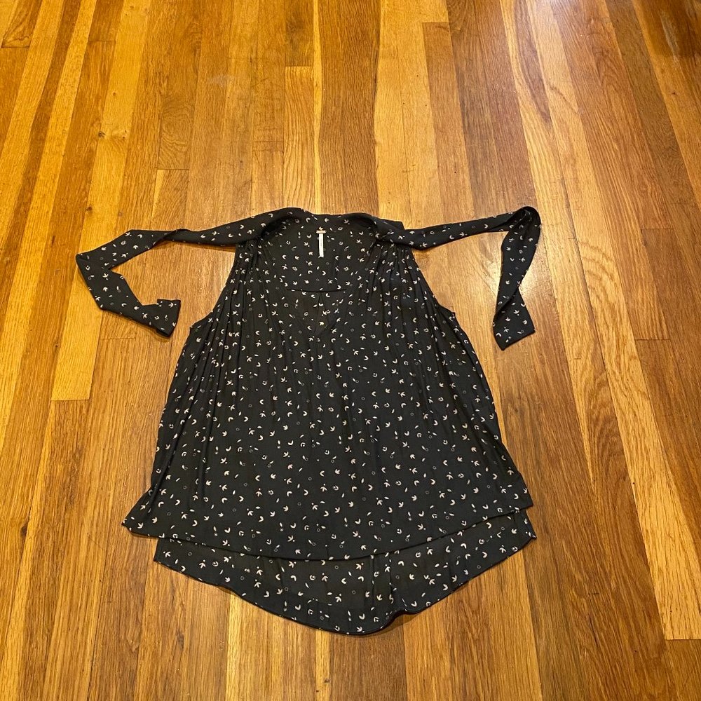 Free People Scarf Hi/Lo Blouse Size XS